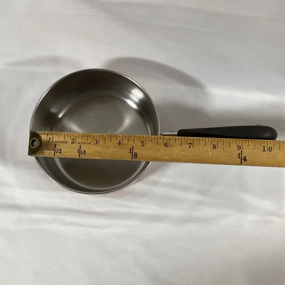 Revere Ware 1 Qt Quart Copper Bottom Sauce Pan, Lid Clinton 90 j Stainless Steel